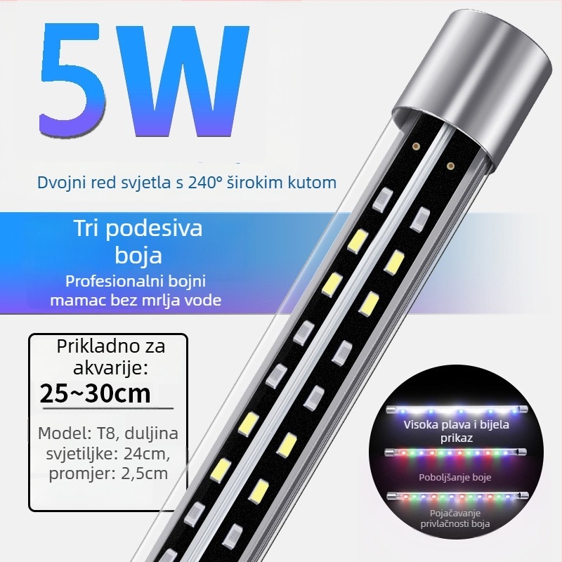 LED Arowana akvarijska svjetiljka, podvodna RGB rasvjeta s promjenom boja
