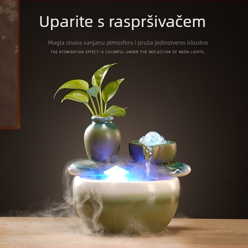 Keramički Zen ukras s vodom, ručno izrađeno, glazirana površina, novi kineski stil