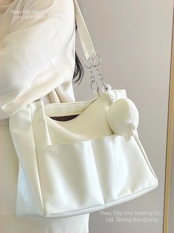 Crossbody tote torba - Unisex, pamuk, mini veličine, unutarnja džep s zatvaračem