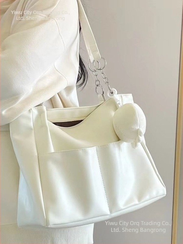 Crossbody tote torba - Unisex, pamuk, mini veličine, unutarnja džep s zatvaračem