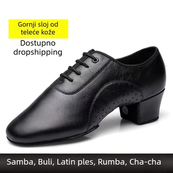 Dancing Palmer muške plesne cipele za latino ples - unutarnje, mekana potplata i gumena potplata, za odrasle