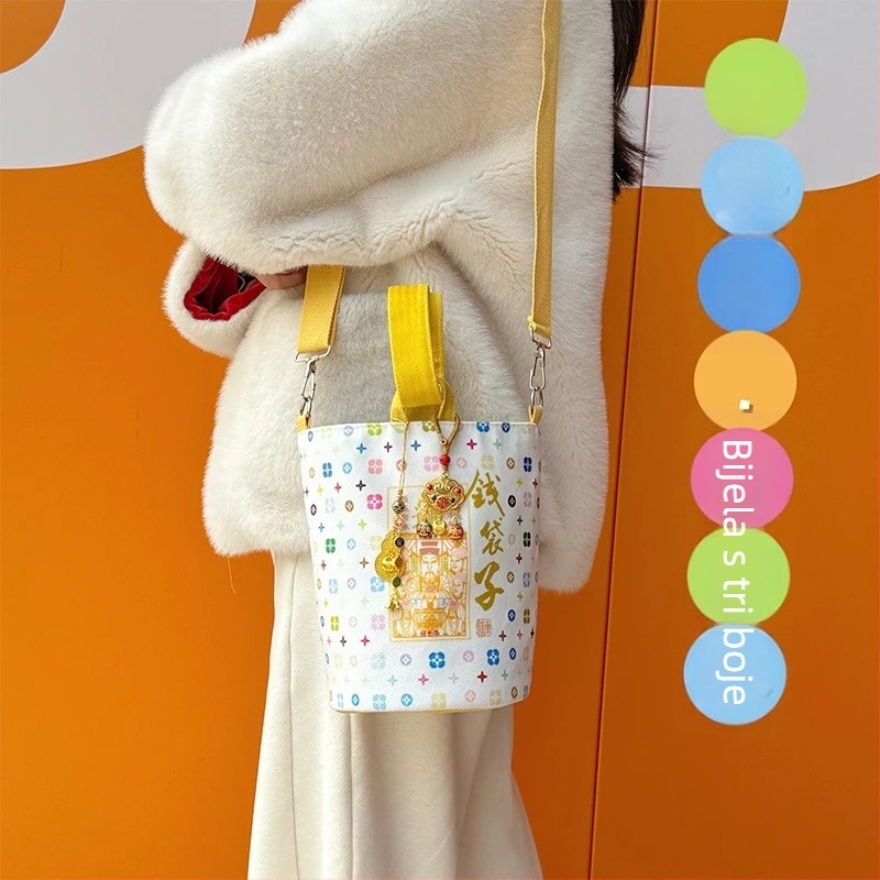 Dongmei bucket bag — platno, magnetska kopča, proljeće 2025