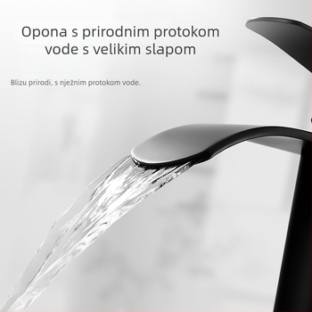 Slavina za umivaonik kupaonici, miješani tip, model 6015, nehrđajući čelik, keramički jezgreni ventil, ulazno-izlazni promjeri 1/2, 3/8, 9/16, CE certifikat