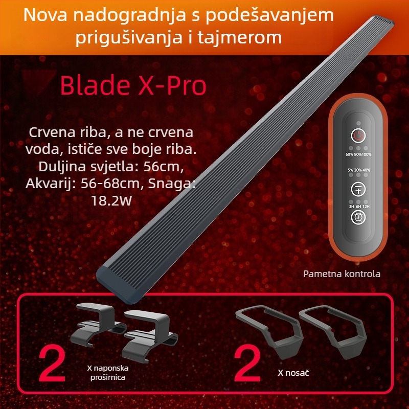 LED rasvjeta za akvarij - vodootporna, aluminijska legura, snaga 10.9W–47.5W, Brend Jiyin