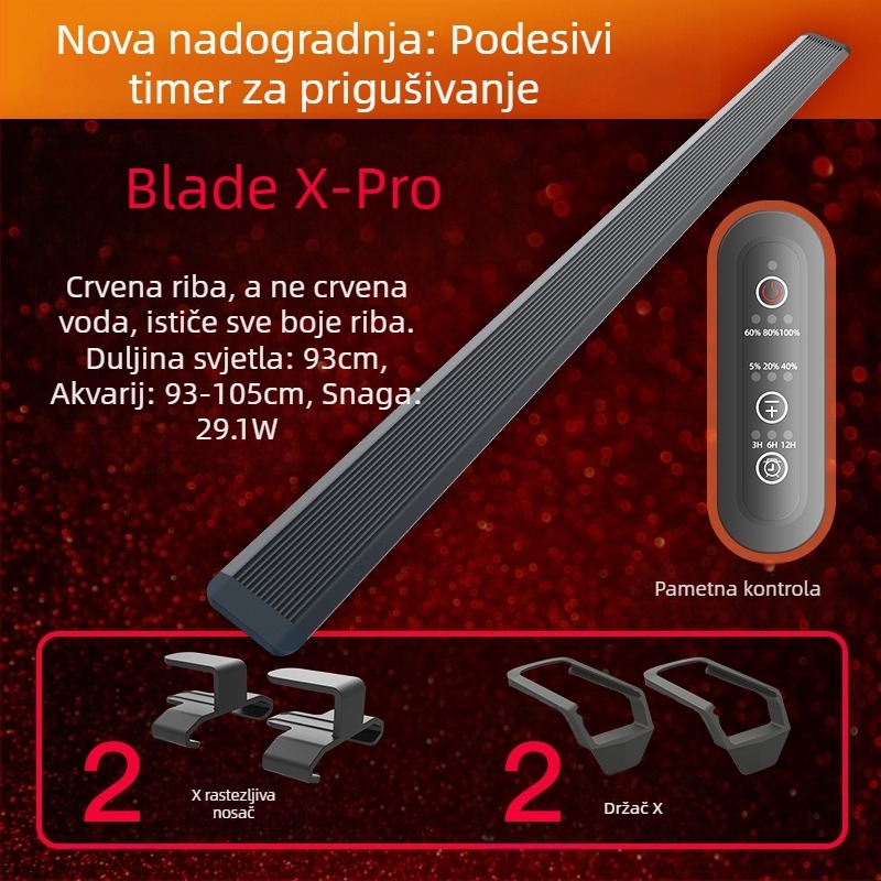 LED rasvjeta za akvarij - vodootporna, aluminijska legura, snaga 10.9W–47.5W, Brend Jiyin