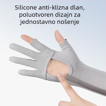 Rukavi za zaštitu od sunca za podlakticu, Anti-UV, lagani i prozračni, protuklizni, s podrškom za dodirni zaslon, Ice Silk/Nylon (81–95%), proljeće 2025
