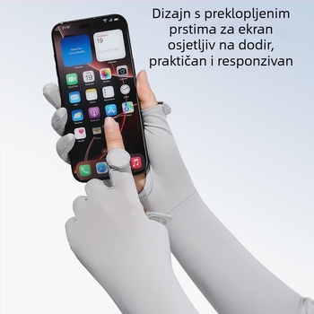 Rukavi za zaštitu od sunca za podlakticu, Anti-UV, lagani i prozračni, protuklizni, s podrškom za dodirni zaslon, Ice Silk/Nylon (81–95%), proljeće 2025