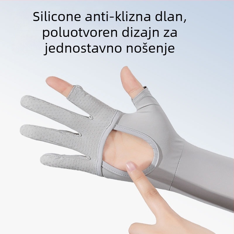 Rukavi za zaštitu od sunca za podlakticu, Anti-UV, lagani i prozračni, protuklizni, s podrškom za dodirni zaslon, Ice Silk/Nylon (81–95%), proljeće 2025