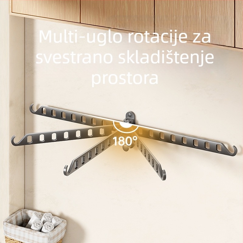 Soaring Horse balkonska sušilica za odjeću – skriveni rotirajući dizajn, aluminij visoke klase za zrakoplove, moderni minimalistički stil, šifra TJH