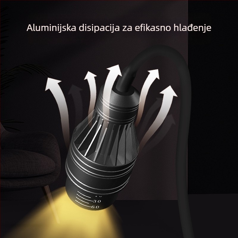 LED klipsa svjetlo za akvarij - aluminijska legura, 5W, tajmer, podesivi fokus, trobojno svjetlo s podešavanjem