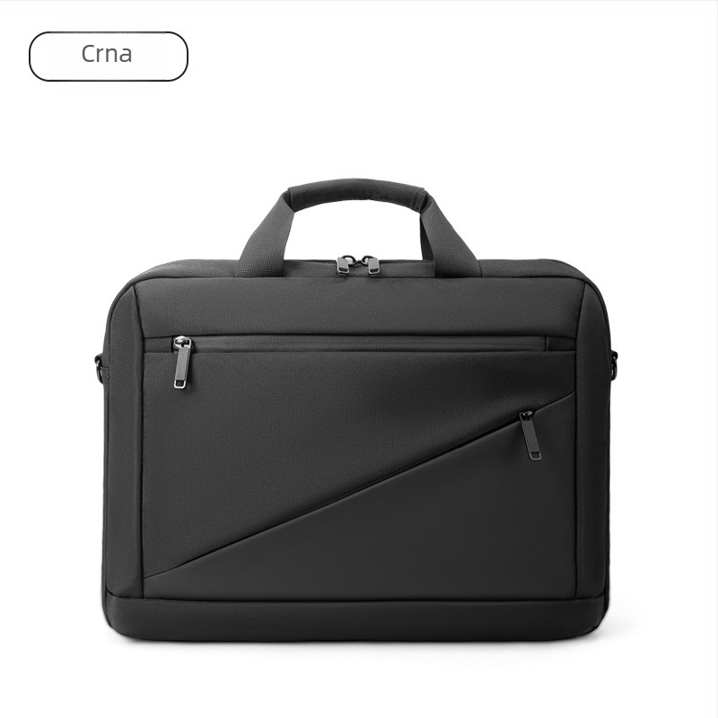 Torba za laptop od Oxford platna za muškarce – gradski minimalistički dizajn, podstava od poliestersko-pamučne tkanine, jednosbojni uzorak, Proljeće 2025