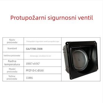 Vratni ventil za odvod kuhinjskog napa, lijevano željezo, CE certifikat, Powerful Factory