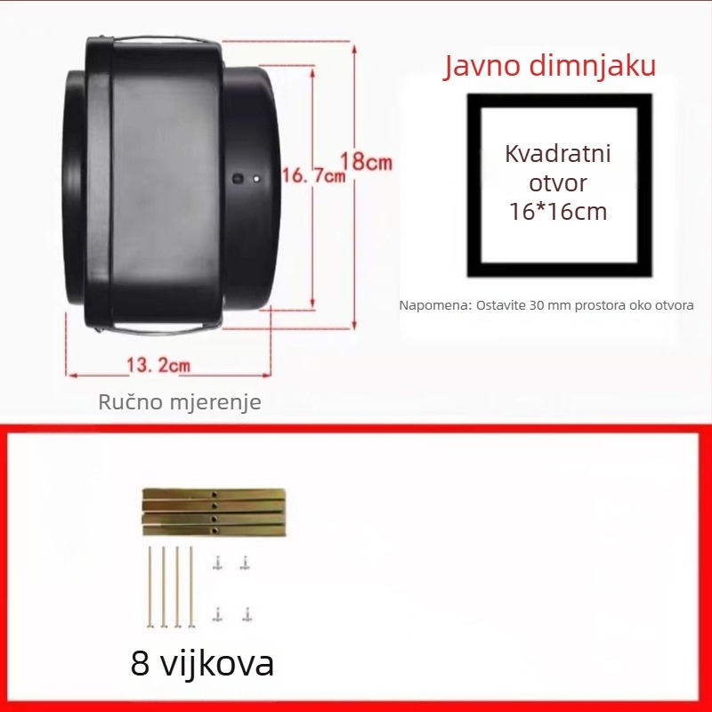 Vratni ventil za odvod kuhinjskog napa, lijevano željezo, CE certifikat, Powerful Factory