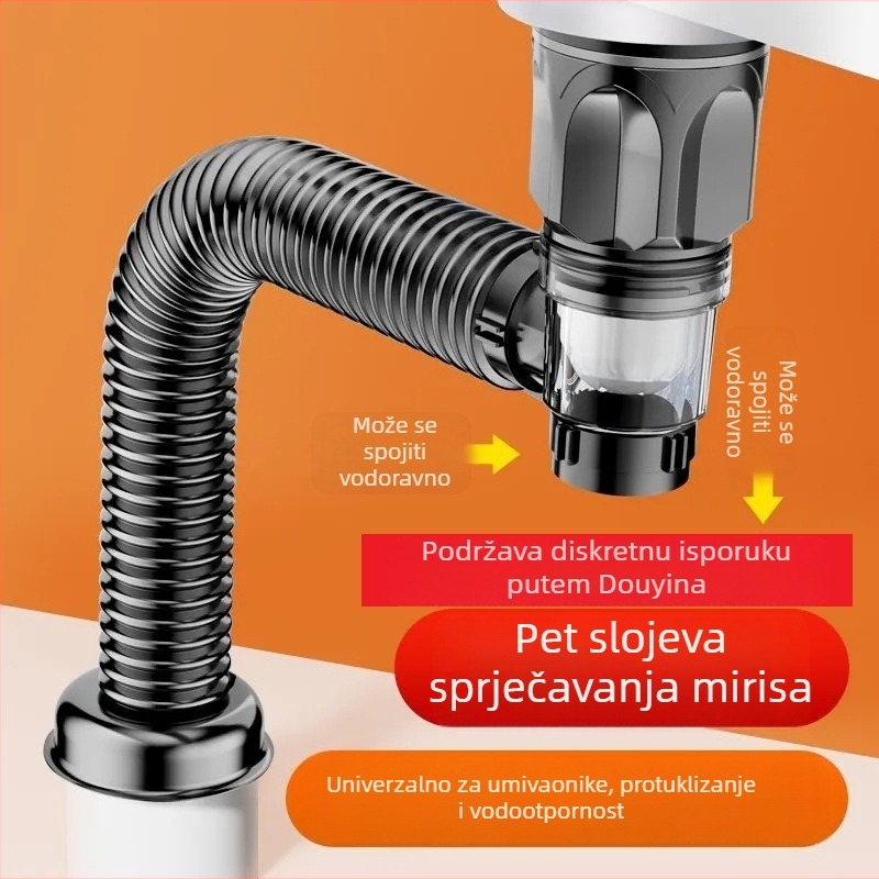 Odvod za umivaonik s Flip plate — Basin Water model, PVC materijal, oblik vode njemačkog stila, stil lagani luksuz