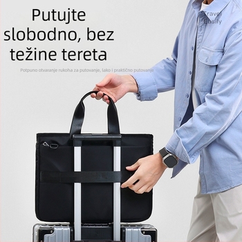 Torba za laptop s Oxford platnom, vodootporna i otporna na habanje, debeli dizajn, poslovni elitni stil preko ramena, podstava od poliestera