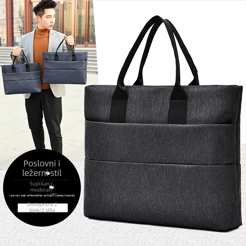 Poslovna torba za prijenosno računalo i dokumente, Oxford tkanina, vodootporna, otporna na habanje, zaštita od krađe, otporna na udarce, stil Business Elite, unisex