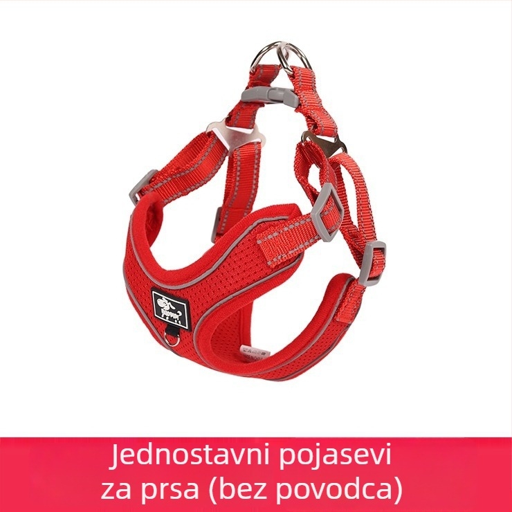 Grudni pojas za pse, podesiv, uže dizajn, poliester (Materijal: Poliester; Kategorija: Grudni pojas; Proširivanje: Da)