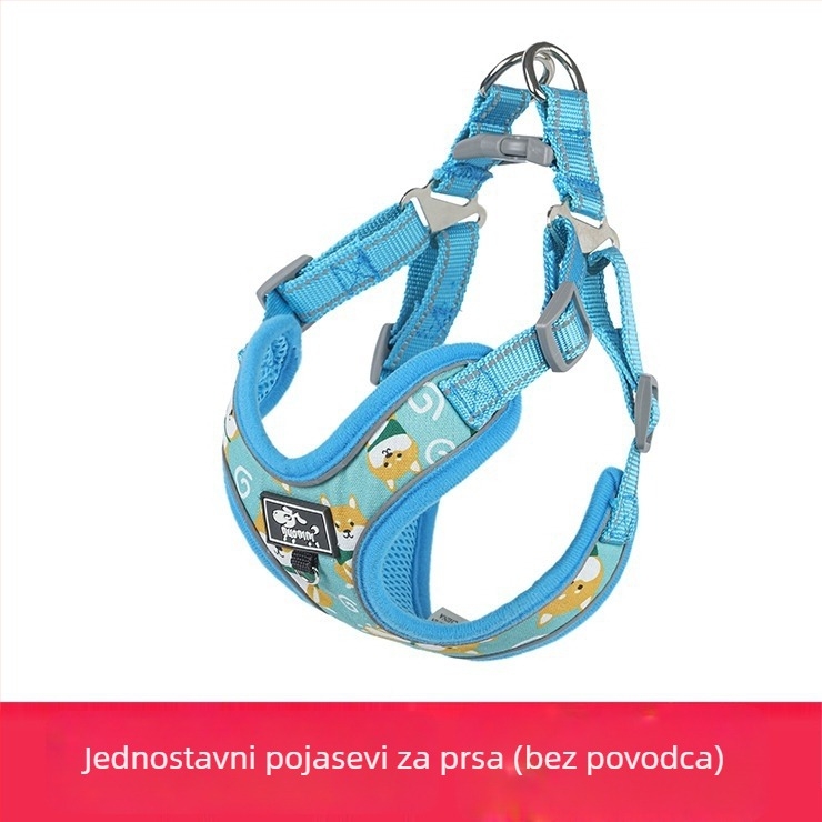 Grudni pojas za pse, podesiv, uže dizajn, poliester (Materijal: Poliester; Kategorija: Grudni pojas; Proširivanje: Da)