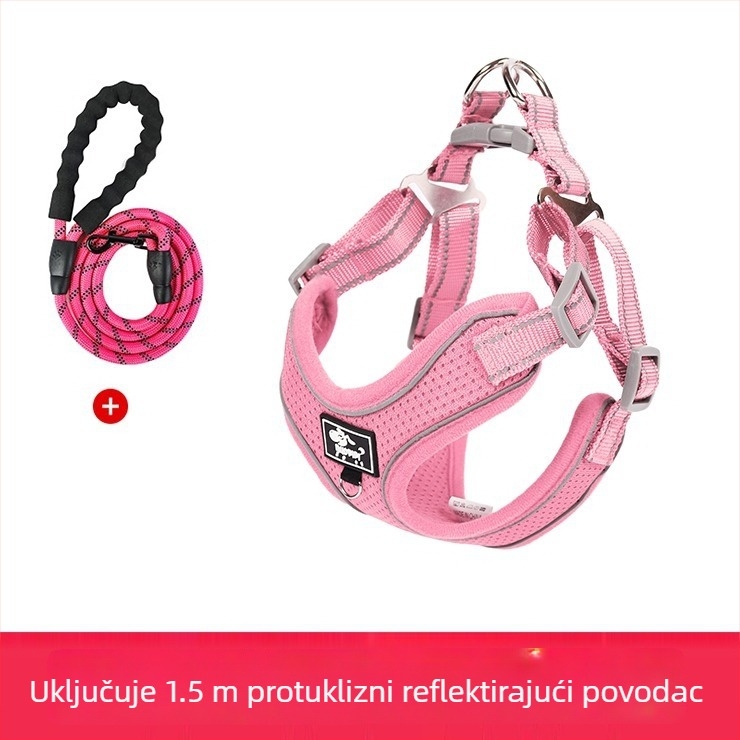 Grudni pojas za pse, podesiv, uže dizajn, poliester (Materijal: Poliester; Kategorija: Grudni pojas; Proširivanje: Da)