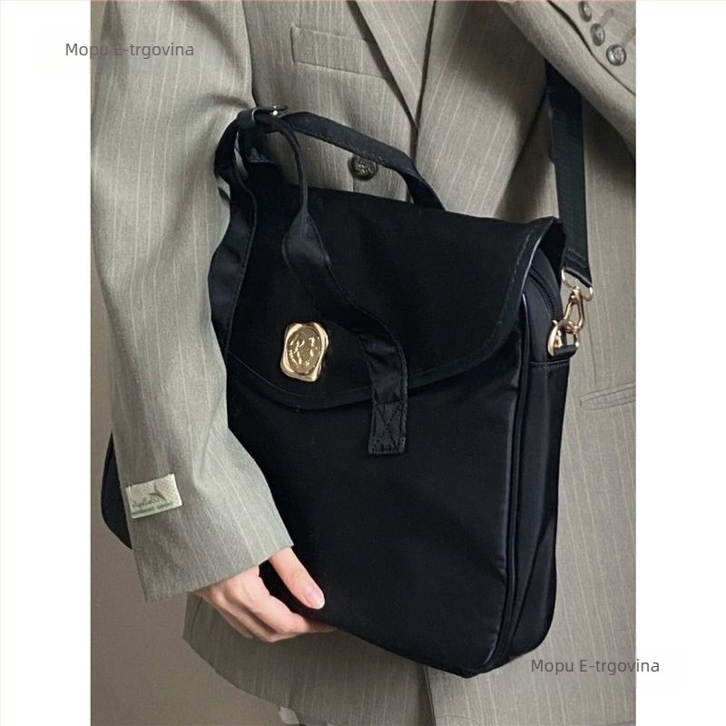 Crossbody torba za prijenosno računalo – PU materijal, prozračna, ultralagana, otporna na habanje, proširivi kapacitet; gradski stil, unisex, jesen 2025