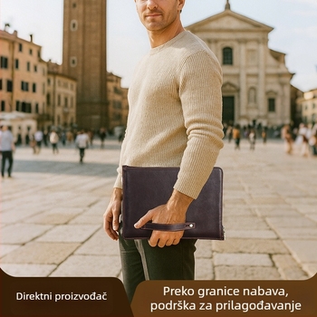 Contacts family Torba za računalo MacBook Pro/Air, prava koža, privatna marka