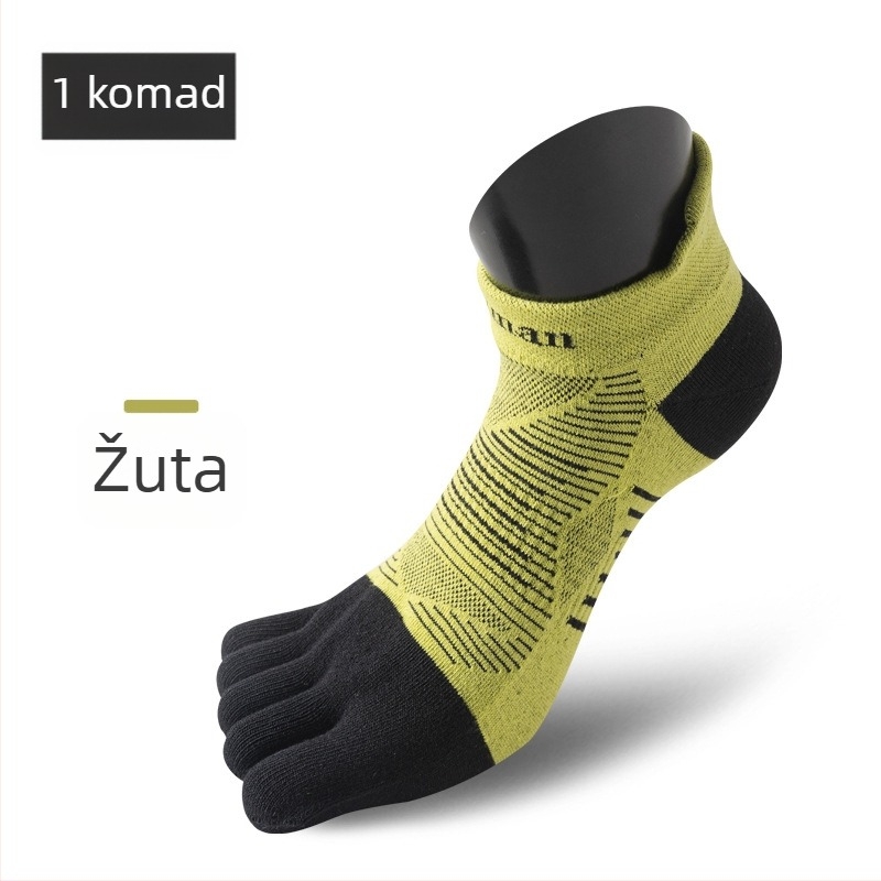 Nylon sportske čarape s pet prstiju, upijanje znoja i zaštita od trenja, šivanje jednim šavom, kratki dizajn cijevi