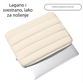 Torba za prijenosno računalo s punjenjem zračnog jastuka (vodootporna, antibakterijska, otporna na udarce, kožna membrana, jednobojni model)