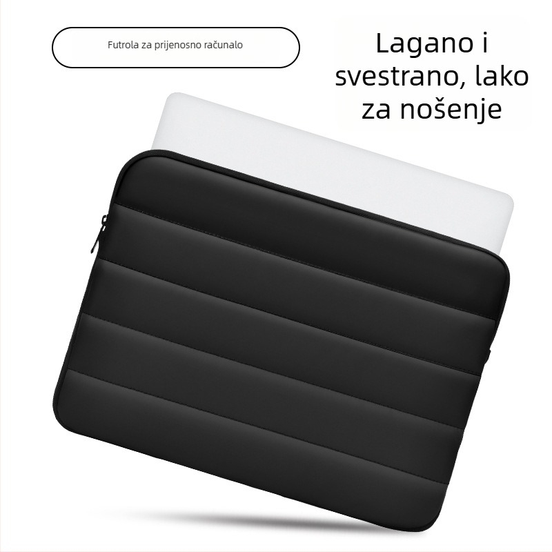 Torba za prijenosno računalo s punjenjem zračnog jastuka (vodootporna, antibakterijska, otporna na udarce, kožna membrana, jednobojni model)