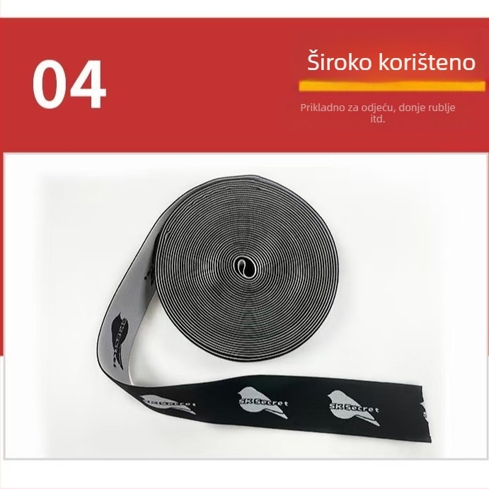 Jacquard elastični kaiš s logom, višenamjenski kaiš za hlače, prtljagu i donje rublje