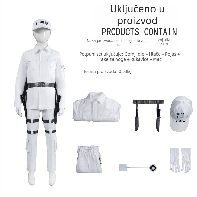 Cosplay kostim Blood Cell iz Cells at Work, brend COS — za ženu, poliester, izlazak jesenske 2022, za igranje uloga u igrama i animacijama