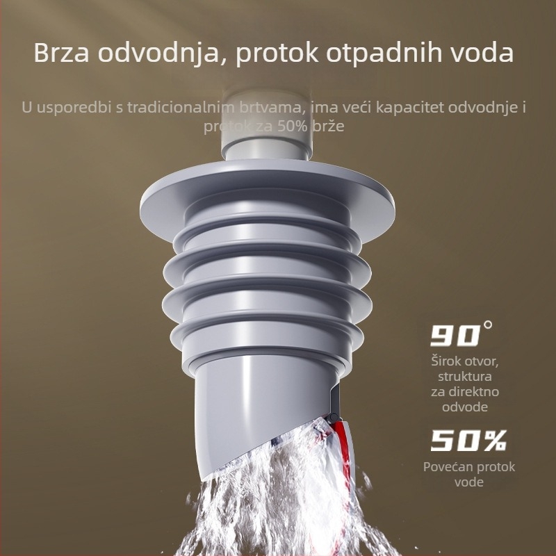 Silikonski zatvarač za odvodnu cijev – otporan na mirise i insekte, za umivaonik i perilicu rublja
