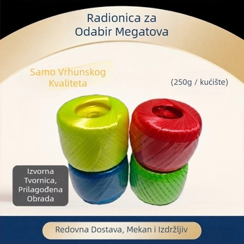 Polipropilansko pleteno uže, višestruko vlakno, duljina 200 m, nosivost kidanja 25 kg