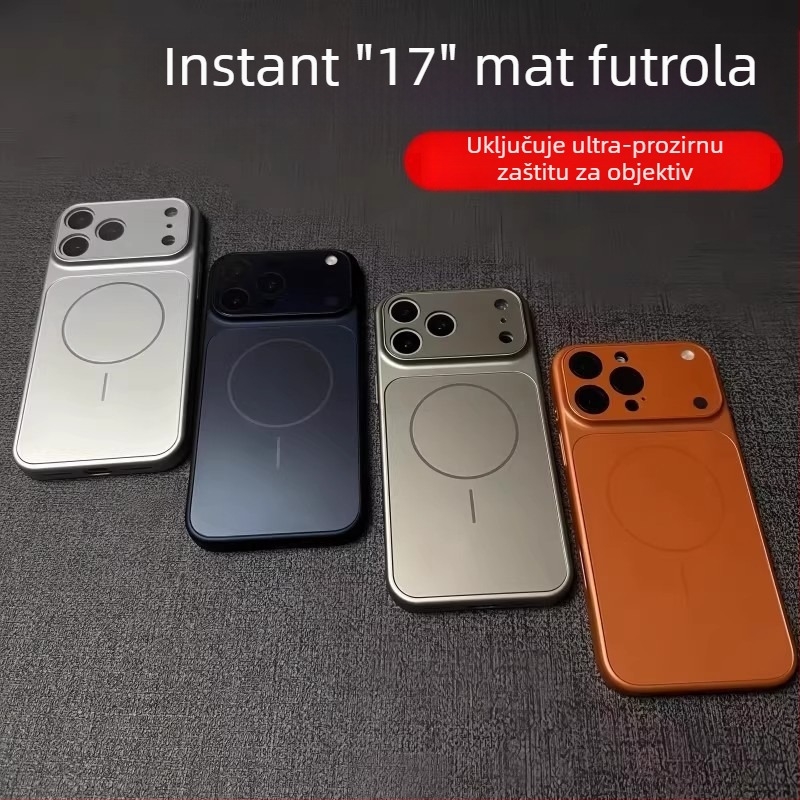Kućište za iPhone 17 Pro Max s velikim prozorom, mat finiš, magnetsko držanje