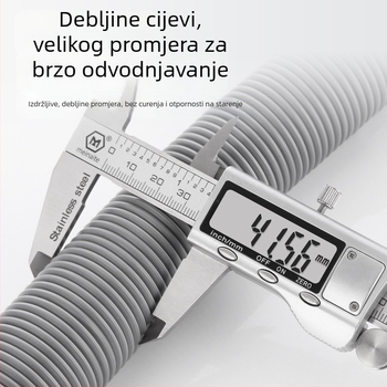 Odvod za umivaonik s anti-mirisom, PP+PC+nehrđajući čelik, horizontalni P-oblik, model Bxsgss-80, mogućnost prilagodbe