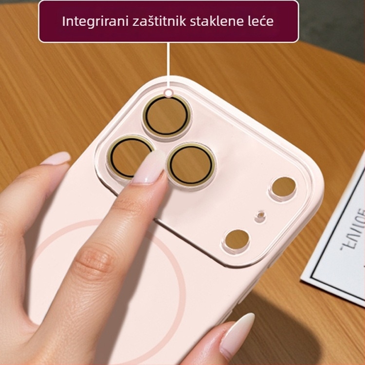 Kućište za Apple telefon od tekućeg silikona, mat završna obrada, otpornost na pad, jednostavan i elegantan stil