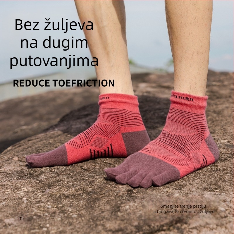 Čarape s pet prstiju, srednje dužine, unisex, najlonske, brzo sušenje, protuklizne, protiv trenja