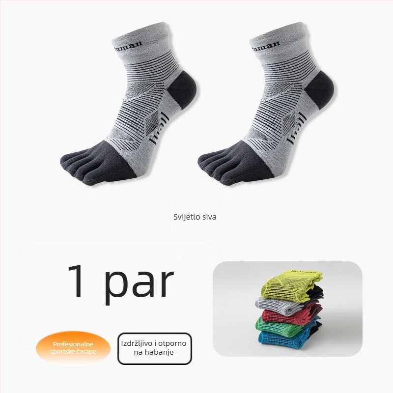 Čarape s pet prstiju, srednje dužine, unisex, najlonske, brzo sušenje, protuklizne, protiv trenja