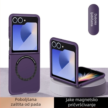 Kućište za telefon – magnetsko sklapanje Flip kućište za Samsung Z Flip6/7, TPU mat zaštitno kućište, otporno na klizanje i na udarce