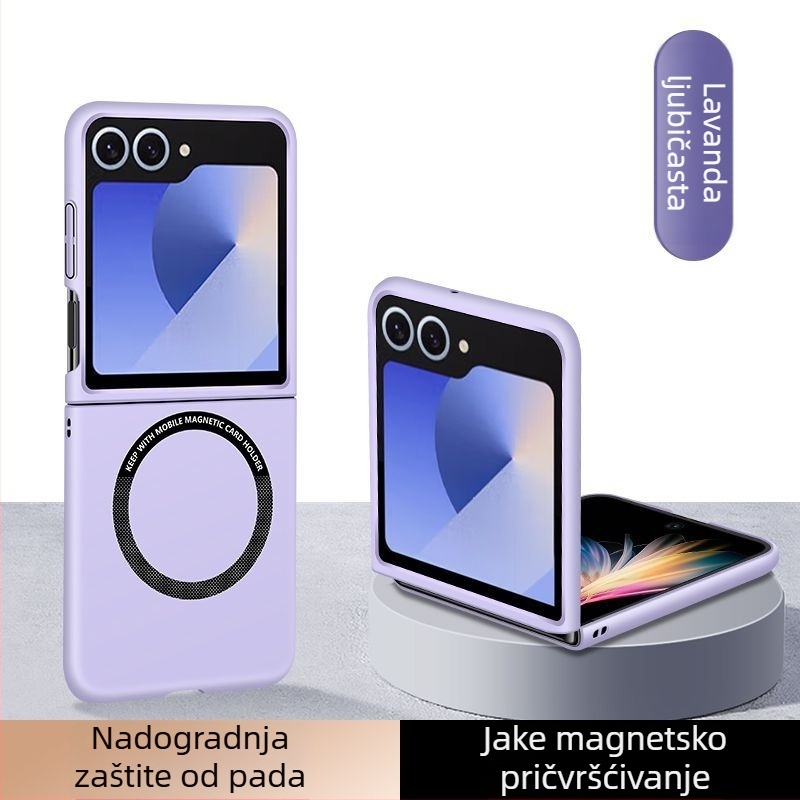 Kućište za telefon – magnetsko sklapanje Flip kućište za Samsung Z Flip6/7, TPU mat zaštitno kućište, otporno na klizanje i na udarce