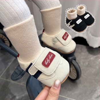 Cipele za bebe za prve korake, Velcro zatvaranje, protuklizna podstava, topla pamukna gornja, unisex, 12-36 mjeseci