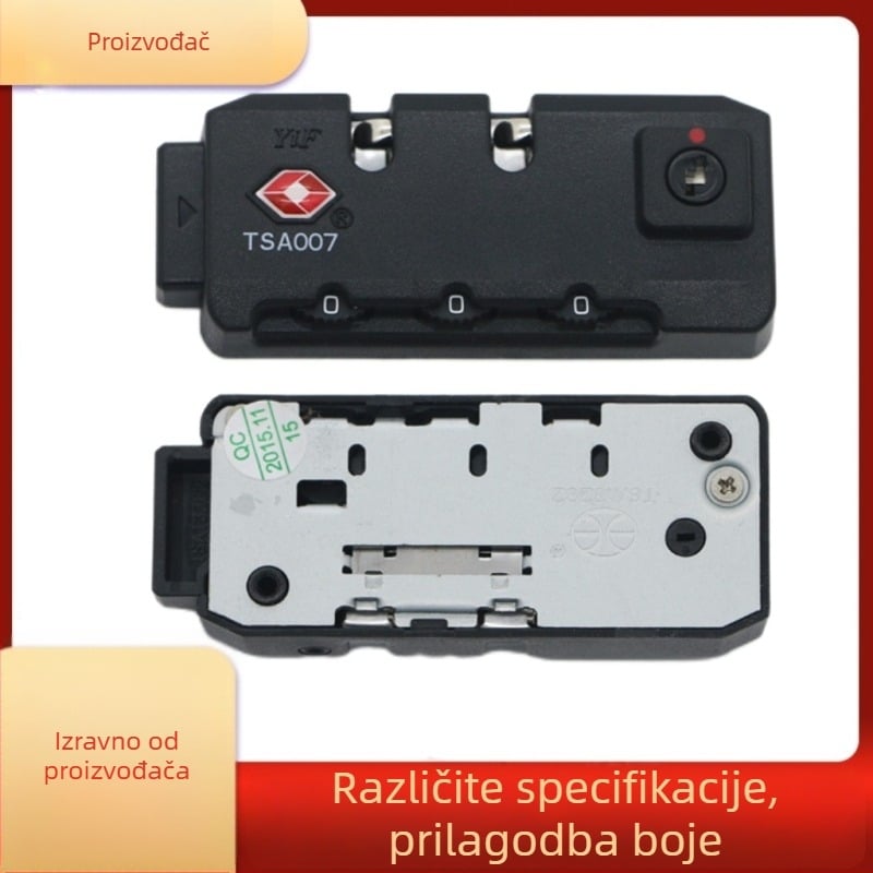 Zaključavak za kovčeg tipa kutija s lozinkom, TSA007-kompatibilan, model S078, plastičan, protiv krađe