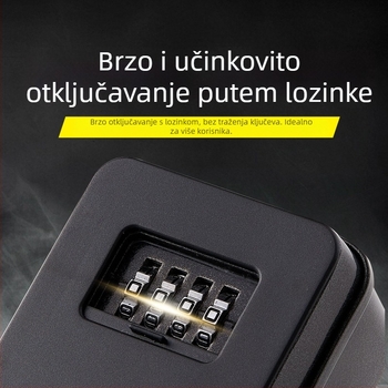 Kutija za ključeve s lozinkom, potpuno metalna, kombinacijska brava, model K13001d, Golden Shield