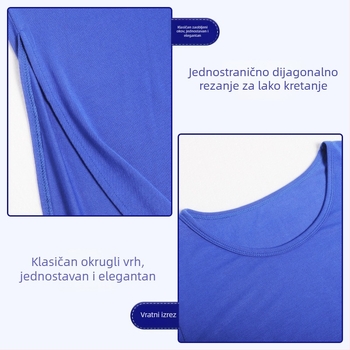 Ženski top za moderne plesove, viskozna tkanina 97% s podstavom od poliestera, ljeto, za balet i klasični ples