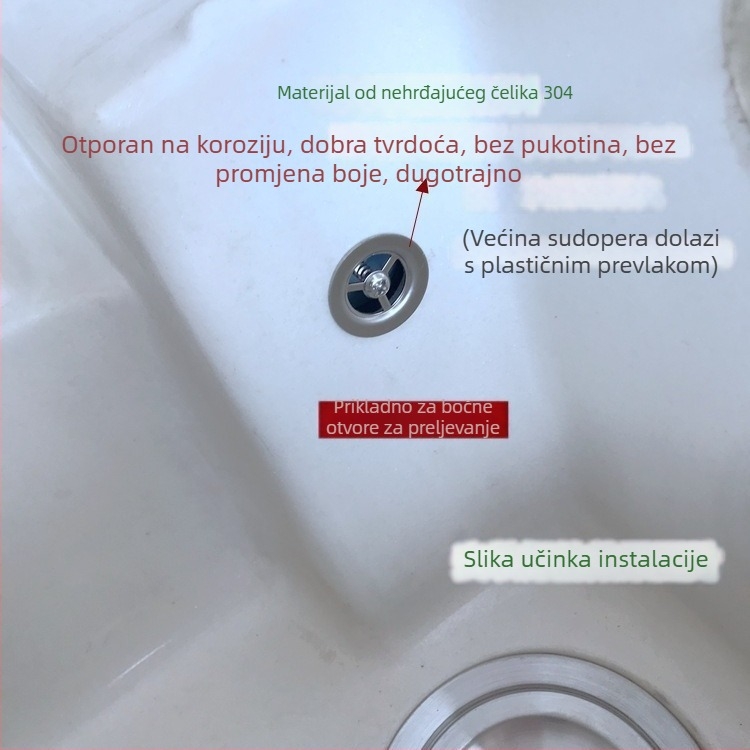 JC-30 Kružni odlivnik za balkonsku umivaonicu, od 304 nehrđajućeg čelika/ABS, brenda Oemable, moderan i jednostavan