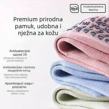 Ženske čarape za jogu protiv klizanja s prstima – nevidljive, s dizajnom pet prstiju, antibakterijske, upijaju znoj, anti-trenje, 90–95% pamuk, bez šavova