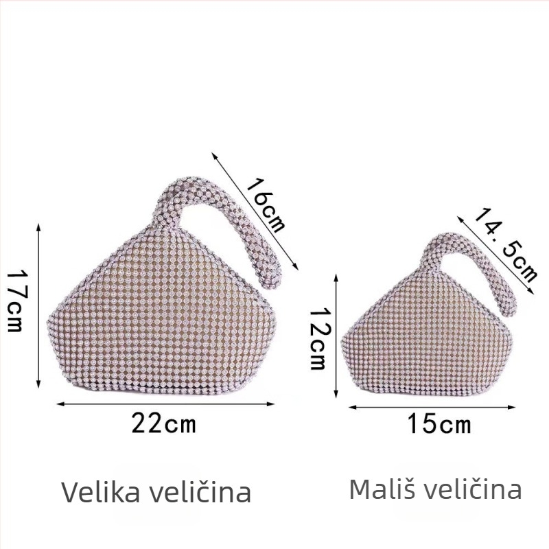 Ženska torbica u obliku dumplinga sa zatvaračem, Lu paozhu materijal, poliesterska podstava, pretinac za mobitel