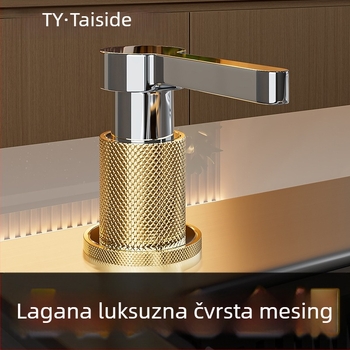 Dozator sapuna za kuhinjski sudoper od čvrstog bakra, produženi pritisni mehanizam i crijevo, model SD-80, CE certifikat