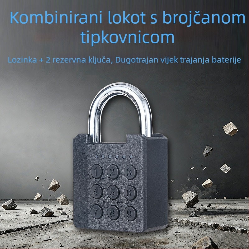 Kućna brava tipa C, od legure, 9 mm debljina šipke, američki stil