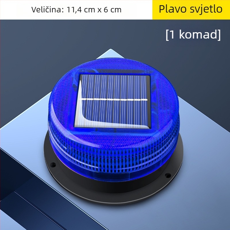 Solarna upozoravajuća svjetiljka za auto s magnetskim montiranjem na krovu – Model A-01, 5W, 5V, 12V, pogodno za automobile, kamione, motocikle, električna vozila