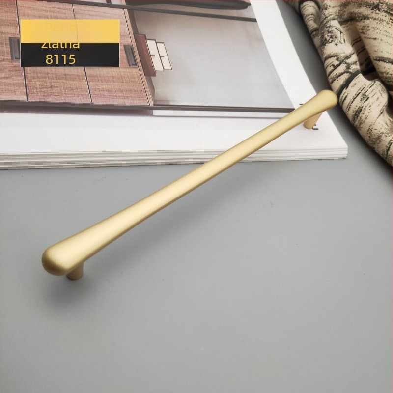 Klamka od zinkove legure za ormariće i garderobu — moderan minimalistički stil, dizajn s jednim otvorom, polirano završno obložanje